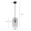 Lampa wisząca Savona czarna 1xE27