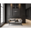 Lampa wisząca Glamour srebrno - czarna 6xE14