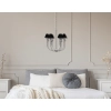 Lampa wisząca Glamour srebrno - czarna 6xE14