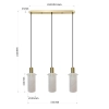 Lampa wisząca Tirana 3 biała 3xE27