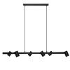 Lampa wisząca Snow 6 czarna 6xGU10