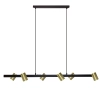 Lampa wisząca Snow 6 złoto - czarna 6xGU10