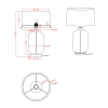 Lampa stołowa Amur czarno - transparentna 1xE27