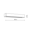 Lampa sufitowa Ibros 93 cm czarna 24W IP44 LED CCT