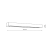 Kinkiet Ibros 120 cm czarny IP44 LED CCT