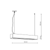 Lampa wisząca Ibros biała 18W IP20 LED CCT
