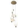 Lampa wisząca Mariposa 3 złota LED CCT