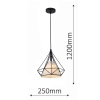 Lampa wisząca Nola czarna 1xE27