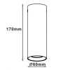 Tuba natynkowa Manacor 17 cm biało - czarne 1xGU10