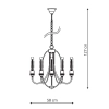 Lampa wisząca Canaria czarna 5xE27