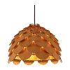 Lampa wiszaca Burgo mała drewniana 1xE27