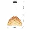 Lampa wiszaca Burgo mała drewniana 1xE27