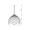 Lampa wiszaca Burgo mała drewniana 1xE27