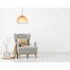 Lampa wiszaca Burgo mała drewniana 1xE27