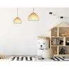 Lampa wiszaca Burgo mała drewniana 1xE27