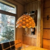 Lampa wiszaca Burgo mała drewniana 1xE27