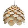 Lampa wiszaca Burgo mała drewniana 1xE27