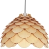 Lampa wisząca Burgo duża drewniana 1xE27