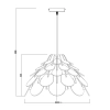 Lampa wisząca Burgo duża drewniana 1xE27