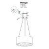 Lampa wisząca Malaga szara LED 3000K