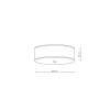 Plafon Girona szary 80 cm 6xE27