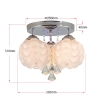 Ozdobny plafon Sada srebrny 3xE14 plus LED