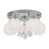Ozdobny plafon Sada srebrny 5xE14 plus LED