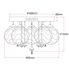 Ozdobny plafon Sada srebrny 5xE14 plus LED