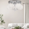 Ozdobny plafon Sada srebrny 5xE14 plus LED