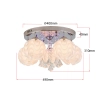 Ozdobny plafon Sada srebrny 5xE14 plus LED