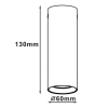 Tuba natynkowa Manacor 13 cm czarna 1xGU10