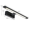Kinkiet Isla czarny 41cm IP44 LED CCT