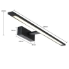 Kinkiet Isla czarny 62cm IP44 LED CCT