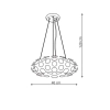 Lampa wisząca Ferrara srebrna 3xE14