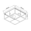 Plafon Monza srebrny 2xE14