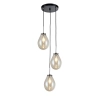 Lampa wisząca Fondi czarna 3xE14