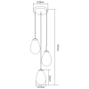 Lampa wisząca Fondi czarna 3xE14
