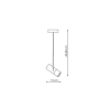 Lampa wisząca Bovino drewniano - czarna 1xGU10