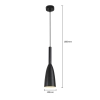 Lampa wisząca Solin 1 czarna 1xE27
