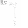 Lampa wisząca Solin 1 biała 1xE27