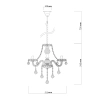 Lampa wisząca Cristallo srebrna 3xE14