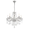 Lampa wisząca Cristallo srebrna 5xE14