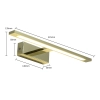 Kinkiet Isla złoty 41cm IP44 LED CCT