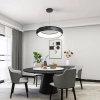 Lampa wisząca Reus czarna LED 4000K