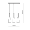 Lampa wisząca Solin 3 biała 3xE27