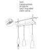 Lampa wisząca Solin 3 biała 3xE27