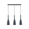 Lampa wisząca Solin 3 szara 3xE27