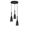 Lampa wisząca Solin 3 czarna 3xE27
