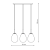 Lampa wisząca Fondi czarna 3xE14