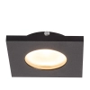 Oczko podtynkowe kwadratowe Lagos czarne IP65 1xGU10